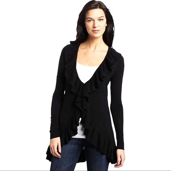 Lilly Pulitzer Sweaters - Lilly Pulitzer Sherette Sweater In Black Size XS Ruffle Cardigan
